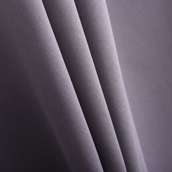 2 Stück Set - Verdunkelungsvorhänge mit Metallösen (Größe 140x240cm/Vorhang) - Hellgrau image number 3