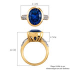 Ceylon Farbe Quarz und Zirkon-Ring, 925 Silber vergoldet  ca. 5,11 ct image number 6