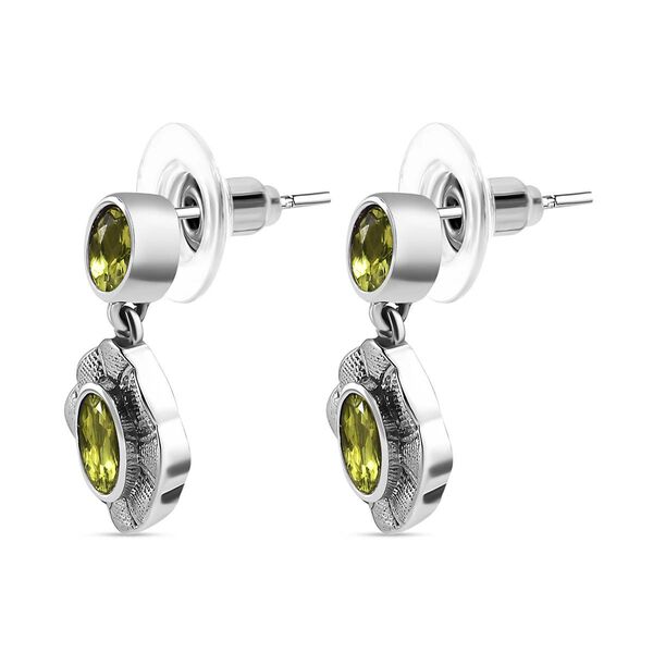 Peridot Ohrringe  Edelstahl ca. 1.84 ct image number 4