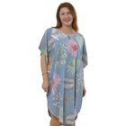 TAMSY - bedruckter Kaftan, One Size, Regenwald