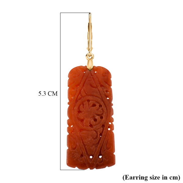 D'Joy rote Jade Ohrringe - 30 ct. image number 5