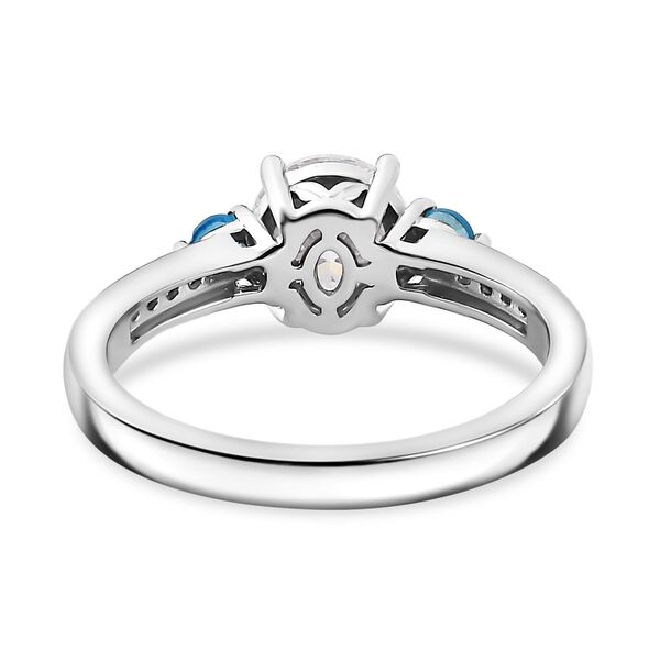 Moissanit und Neon Apatit Ring - 1,24 ct. image number 6