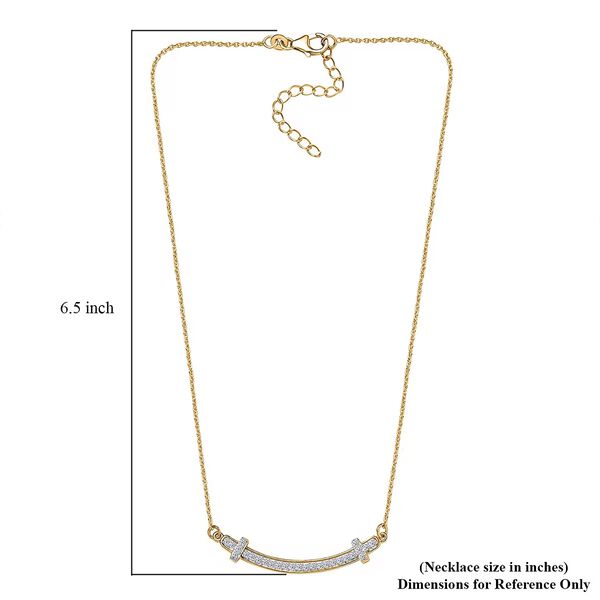 LUXURIANT SI Labor Diamant 45+5cm Halskette, 925 Silber 750 Gelbgold Vermeil - 0,33 ct. image number 8