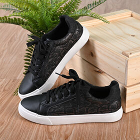 LA MAREY - Sneaker aus Kunstleder, Schlangenhautmuster, Gr&ouml;&szlig;e 36, Schwarz