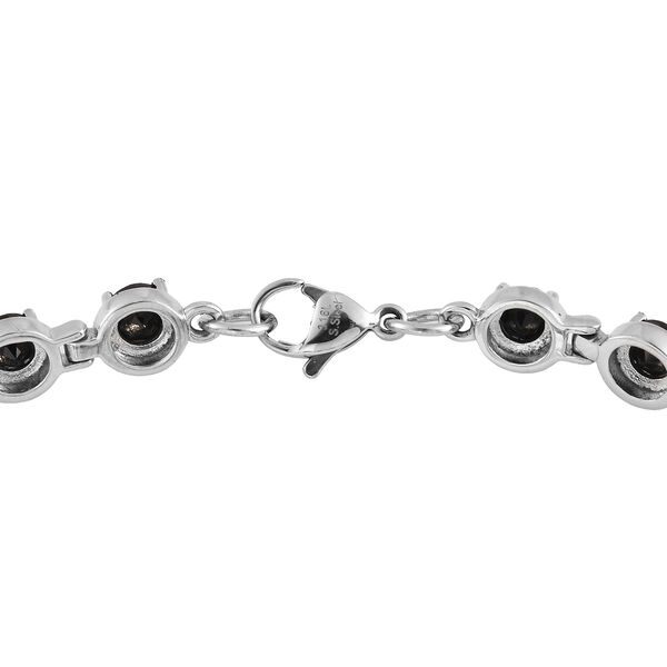 Schwarzes Spinell-Armband, 19 cm, Edelstahl ca. 11.36 ct image number 4