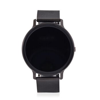 Eleganz Mesh HiWatch Plus, Schwarz Smartwatch mit Dual-Modus Bluetooth, 1,28 IPS Display und Wassergesch&uuml;tztes Design