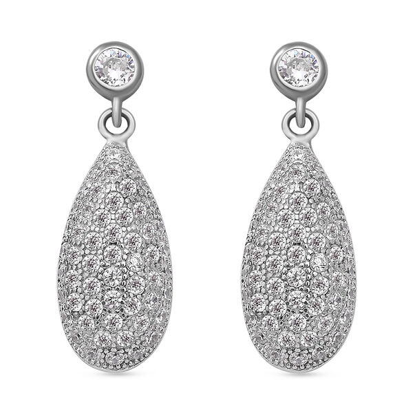 Lustro Stella - wei&szlig;e Zirkonia-Ohrringe, 925 Silber, ca. 1.75 ct