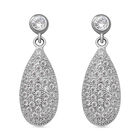 LUSTRO STELLA - weiße Zirkonia-Ohrringe, 925 Silber ca. 1.75 ct