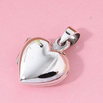 Herz Medaillon-Anh&auml;nger in 925 Silber, 1,80 Gramm