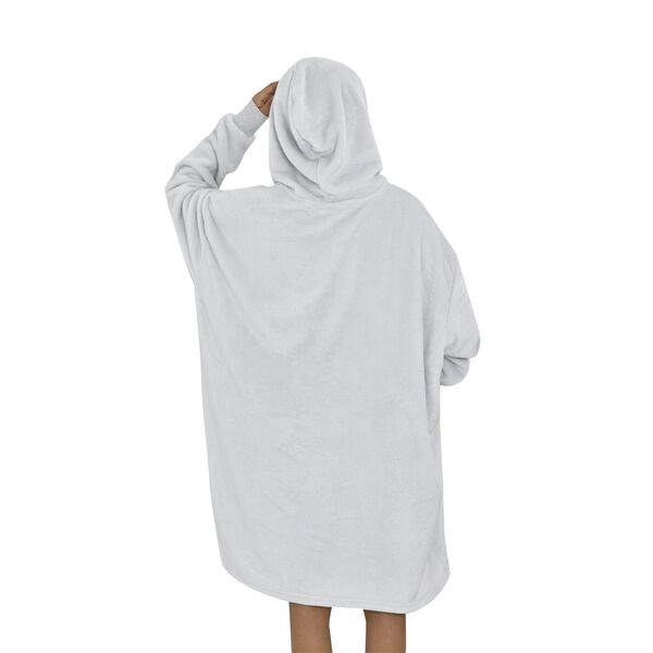 Flauschiger Flanell Hoodie mit gro&szlig;er Tasche, hellgrau image number 2