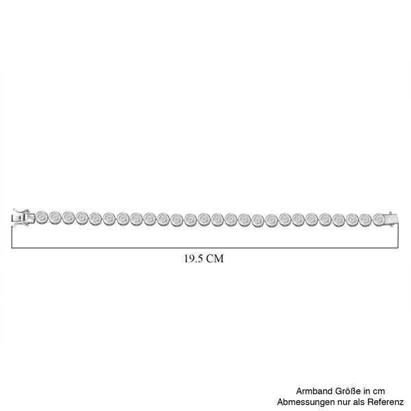 LUXURIANT DIAMANT - Lab Grown Diamant SI Armband ca. 19 cm 925 Silber rhodiniert ca. 3,90 ct. image number 4