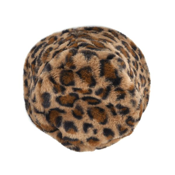 Flauschiger Kunstpelz Hut, Leopard image number 2