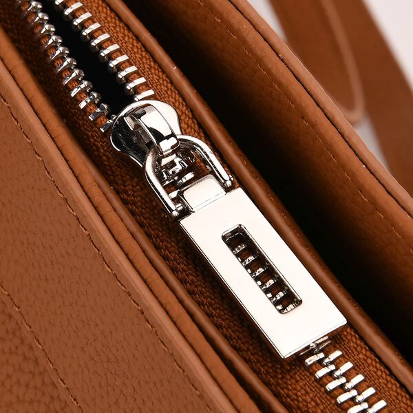 Echteder-Shopper mit Doppelhenkel, 30x12x23cm, Tan image number 6