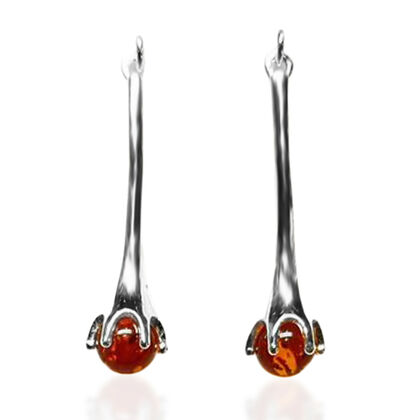 Nat&uuml;rlicher Baltischer Bernstein Ohrringe 925 Silber
