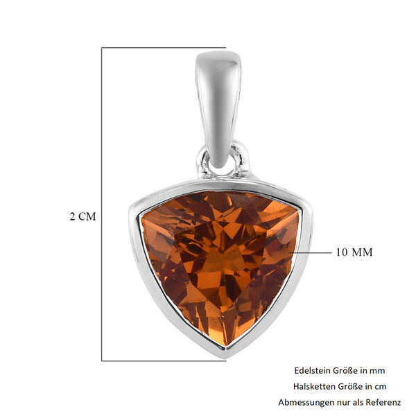 Madeira Citrin Anh&auml;nger 925 Silber platiniert ca. 2,73 ct image number 6