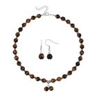 Gelbes Tigerauge Schmuckset  Legierung Antik-silber-Plattierung ca. 300.00 ct