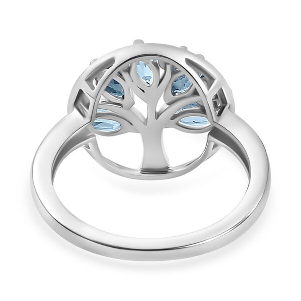 Himmelblauer Topas Ring 925 Silber platiniert (Gr&ouml;&szlig;e 18.00) ca. 1,00 ct image number 6