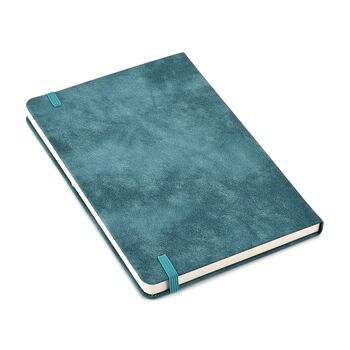 LIVMORE 3er-Set Notizbuch A6 und A5 mit Stift, 22,8x22,2x4cm, Blau