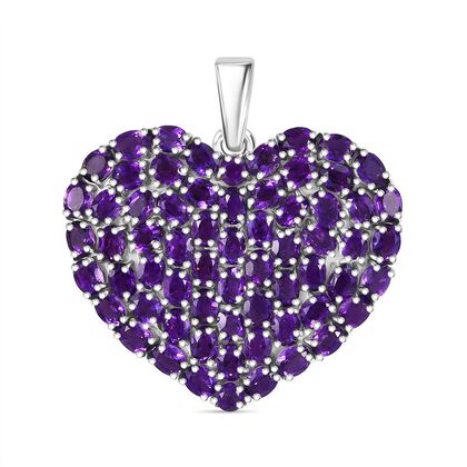 Afrikanischer Amethyst Anh&auml;nger 925 Silber rhodiniert ca. 11.13 ct