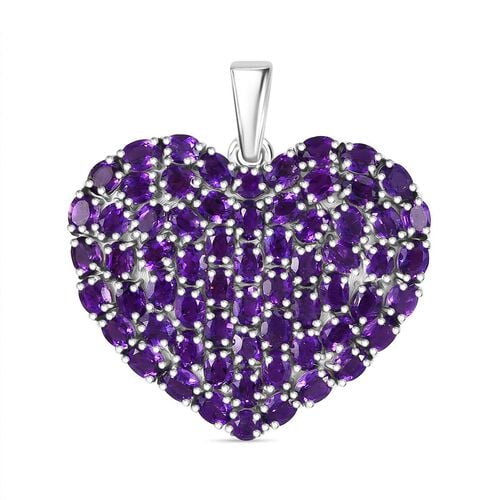 D’joy Afrikanischer Amethyst Anhänger 925 Silber rhodiniert ca. 11.13 ct image number 0