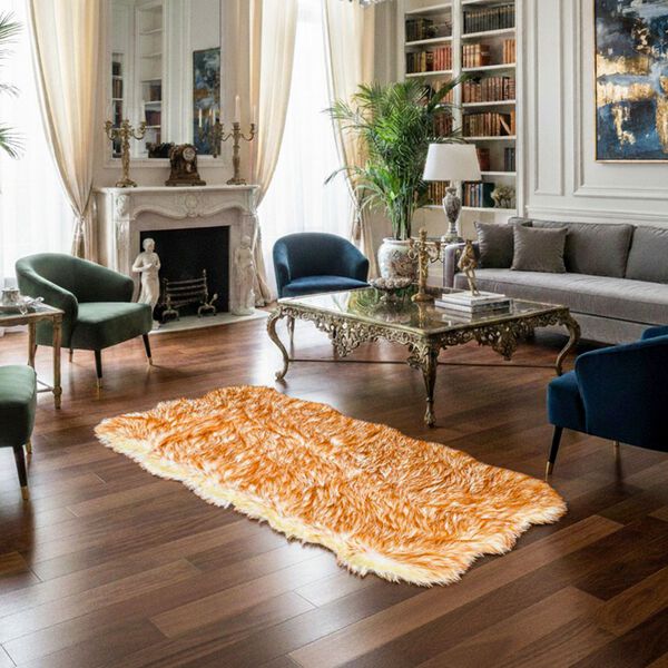 LIVMORE - Luxury Edition: Wolkenweicher Kunstfell Teppich, 100x180cm, Braun image number 2