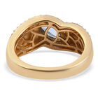 Tansanit und Zirkon Ring 925 Silber vergoldet  ca. 0,68 ct image number 5