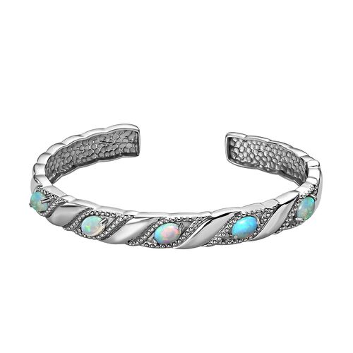 Natürlicher, äthiopischer Welo Opal-Armreif, 19cm - 2,95 ct. image number 0