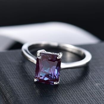 AAA Lab Grown Alexandrite Ring 417 Gold (Gr&ouml;&szlig;e 20.00) ca. 2.50 ct