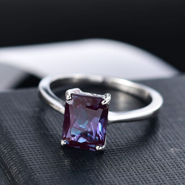 AAA Lab Grown Alexandrite Ring 417 Gold (Gr&ouml;&szlig;e 20.00) ca. 2.50 ct image number 1