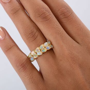 D'Joy AA nat&uuml;rlicher, &auml;thiopischer Welo Opal und Zirkon Ring - 1,53 ct.