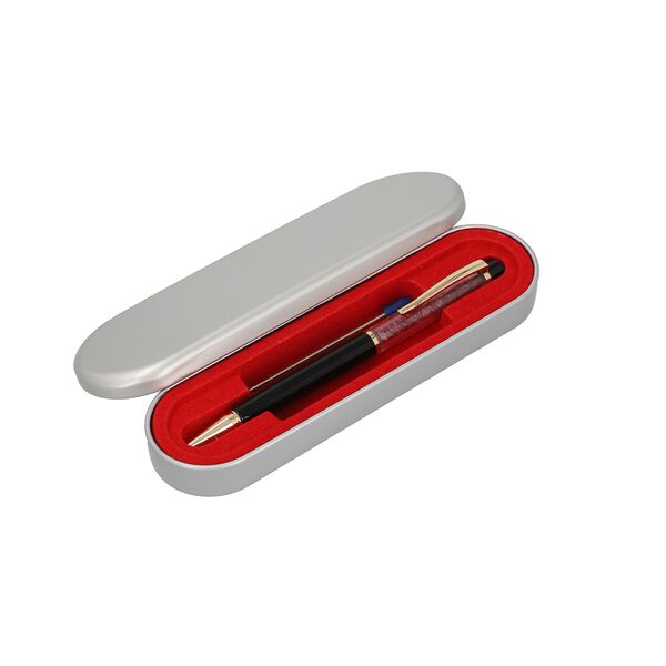 Premium Kollektion - Echter Rubin-Kugelschreiber mit extra Mine