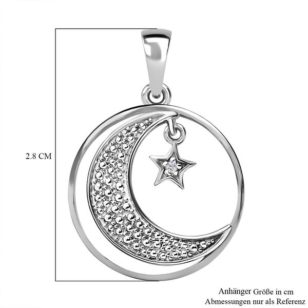 Mondlicht Magie Anh&auml;nger in platiniertem Silber image number 6