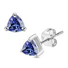 Tansanit Ohrringe 925 Silber ca. 0.67 ct