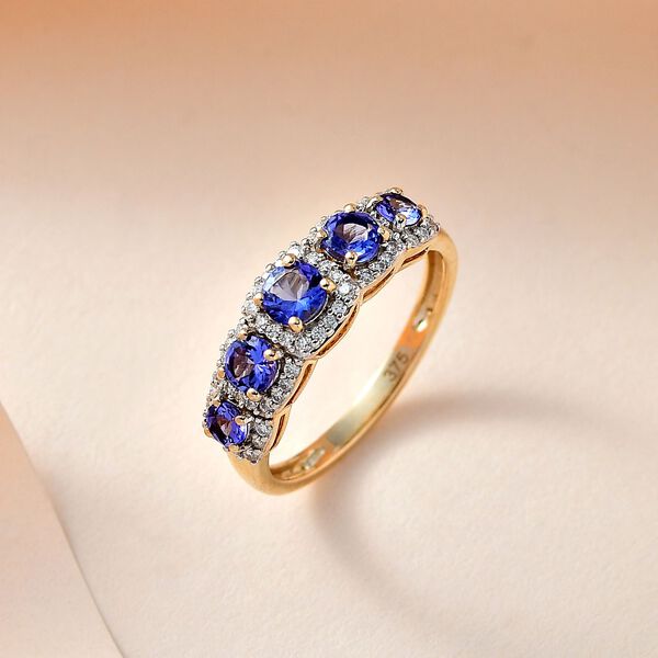 AAA Tansanit und EF Moissanit Ring- 1,05 ct. image number 2