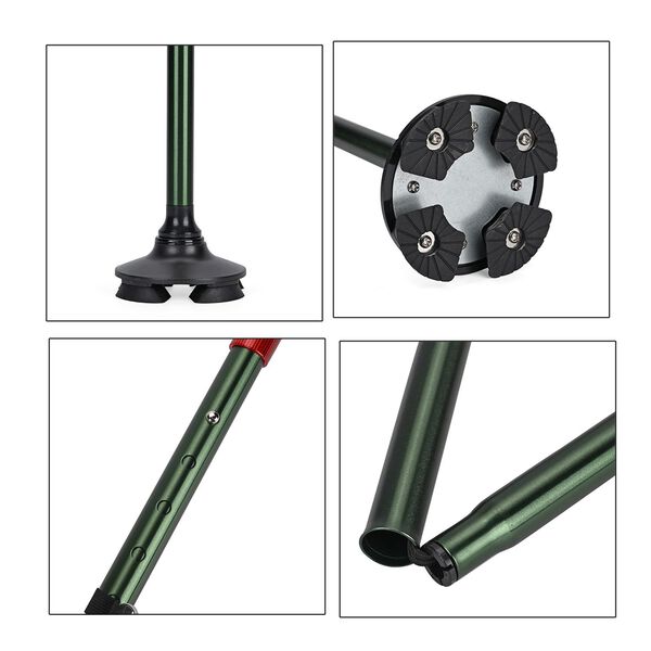 Faltbarer Smart-Gehstock mit LED Licht und Alarm, Belastbarkeit 113 KG, Gr&uuml;n, Ben&ouml;tigt 2xAAA-Batterien (nicht im Lieferumfang enthalten) image number 8