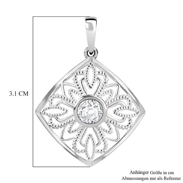 LUSTRO STELLA - Weißer Zirkonia Anhänger 925 Silber, Standard image number 6