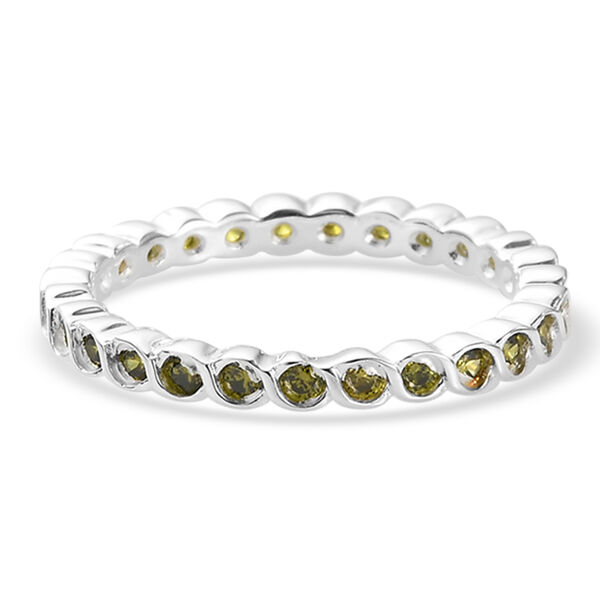 LUSTRO STELLA - Peridot Zirkonia Ring 925 Silber  ca. 0,87 ct