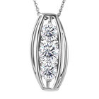 Moissanit Schmuckset 925 Silber rhodiniert ca. 1.58 ct