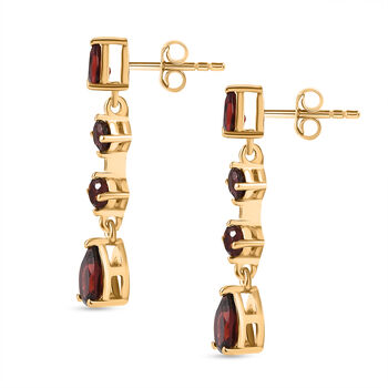 EverTrue Mosambik Granat Ohrringe - 3,12 ct.