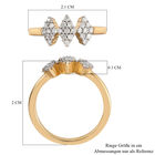 Diamant-Ring, 925 Silber Gelbgold Vermeil  ca. 0,33 ct image number 6