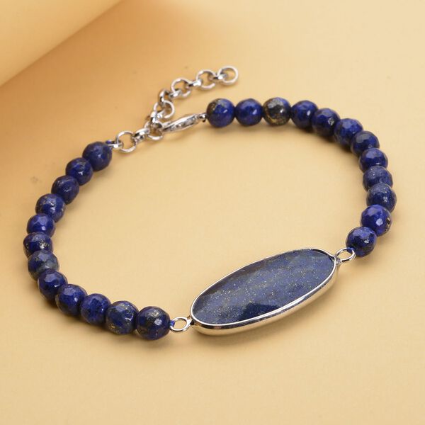 Lapislazuli Armband, ca. 20 cm, reines Messing ca. 69,00 ct image number 2