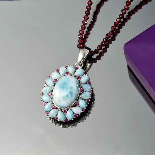 D’joy AA Larimar Schmuckset 925 Silber rhodiniert ca. 59.74 ct image number 1