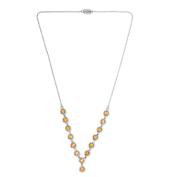 Citrin Halskette, ca. 45 cm,  Edelstahl ca. 6,50 ct image number 4