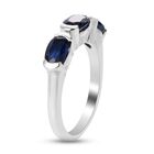 AAA Kyanit 3 Stein Ring 925 Silber Platin-Überzug image number 3