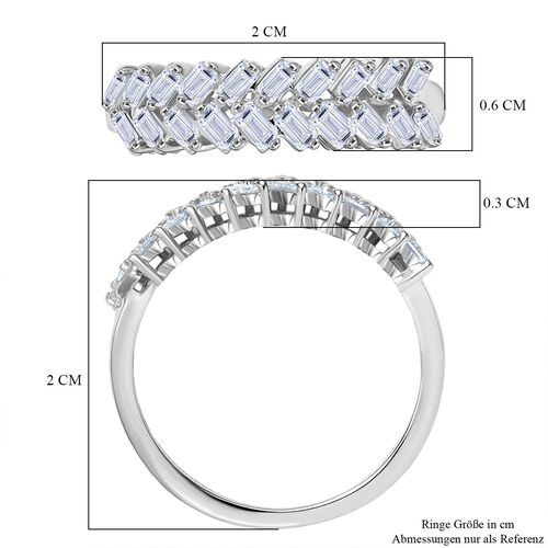 Lab Grown Diamant SI Ring 925 Silber rhodiniert (Größe 18.00) ca. 0,56 ct image number 6