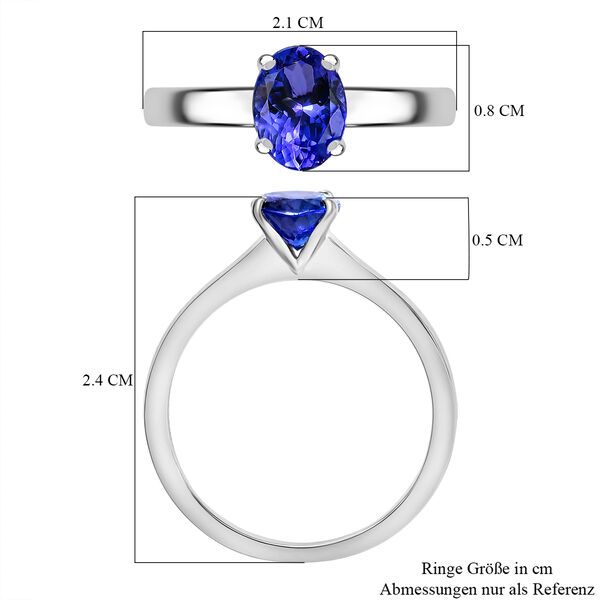 Rhapsody AAAA Tansanit Ring 950 Platin (Gr&ouml;&szlig;e 20.00) ca. 1,27 ct image number 6