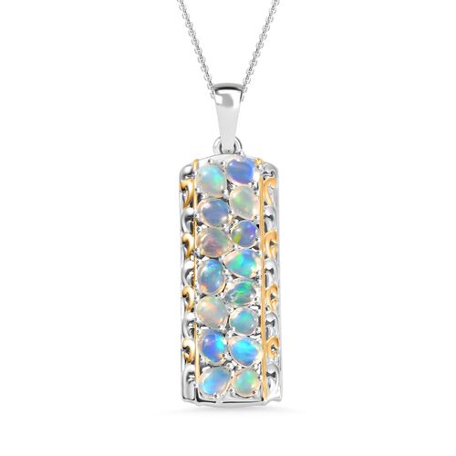 Natürlicher, äthiopischer Welo Opal Anhänger mit 45cm Kette - 1,51 ct. image number 0