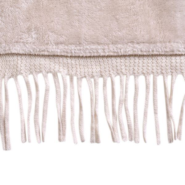 Winter- und Herbst-Poncho aus Kunstfell, Beige image number 3