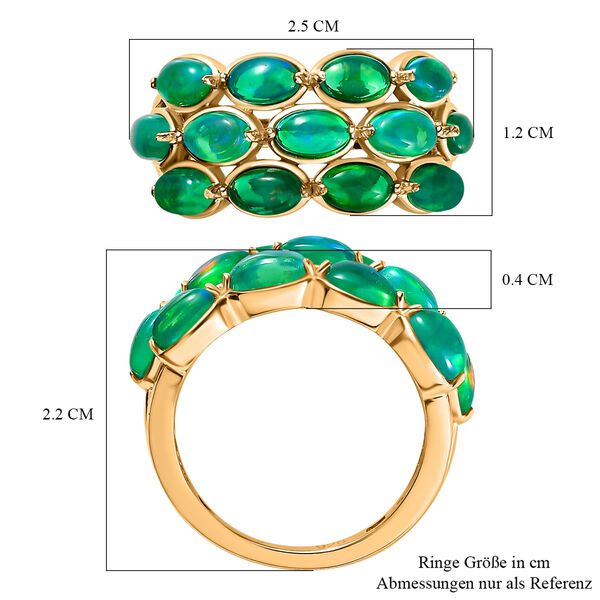 AA grüner äthiopischer Welo Opal-Ring - 1,70 ct. image number 7
