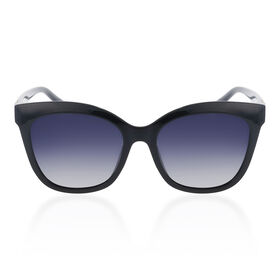Sonnenbrille mit UV400-Schutz, elegante Form, schwarzer Rahmen mit Farbverlaufsgläsern